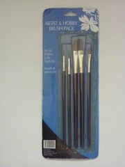 ARTIST & HOBBY PAINT BRUSH PACK….5 DIFFERENT SIZES..