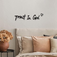 Trust in God Sign Wall Art for Home Decor Faith Based Living Room Wall Art | …