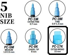 Genuine New! Mitsubishi Posca PC17K/8 Box of 8 Assorted Markers