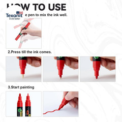 8 Colors Bold Tip and Extra Fine Tip Paint Markers Waterproof Oil Paint Pen