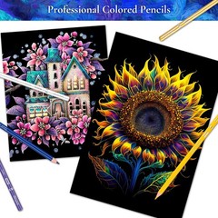 Colored Pencils 72 Count Color Pencil Set for Adult Coloring Books New Kid Teens