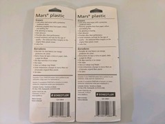 Staedtler Mars plastic erasers 2 packs of 4 (8 total) latex-free Made in Germany