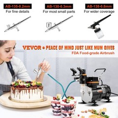 Precision Airbrush Ensemble 0.2–0.8mm Dual-Action + Regulated Compressor
