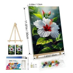 Paint by Numbers Kit for Adults Flowers Paint by Numbers with Frame DIY Floral P