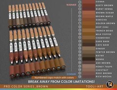 Acrylic Paint Pens 22 Assorted Brown Tones Pro Markers Set 0.7mm Extra Fine