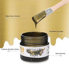 Metallic Acrylic Paint Brass, 100Ml Brass Paint for Canvas, Rock, Stone, Wood, F