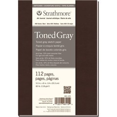 Strathmore 400 Series Toned Gray Softcover Art Journal 5.5×8.5 80 lb 100 Recy…
