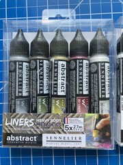 Sennelier Heavy Body Acrylic Fine Liners Paint Discovery & Metallic Open Pkg (2)