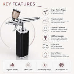 Cordless Airbrush Kit Compressor USB Single Action Nail Cake Makeup Model Paint