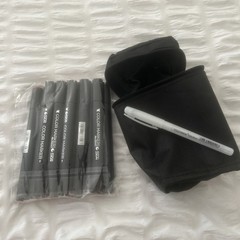 Artist’s Loft Dual Tip Sketch Markers 12 Piece NEUTRAL 691924 With Case And Gift