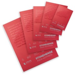 White Medium Weight Block 140lb Hotpress 7×10 Inch 15 Sheets Wet Dry Media