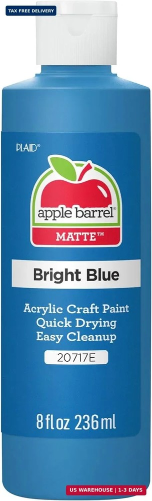 Apple Barrel, Matte Acrylic Paint, 8 fl oz, Bright Blue, (Pack of 1)