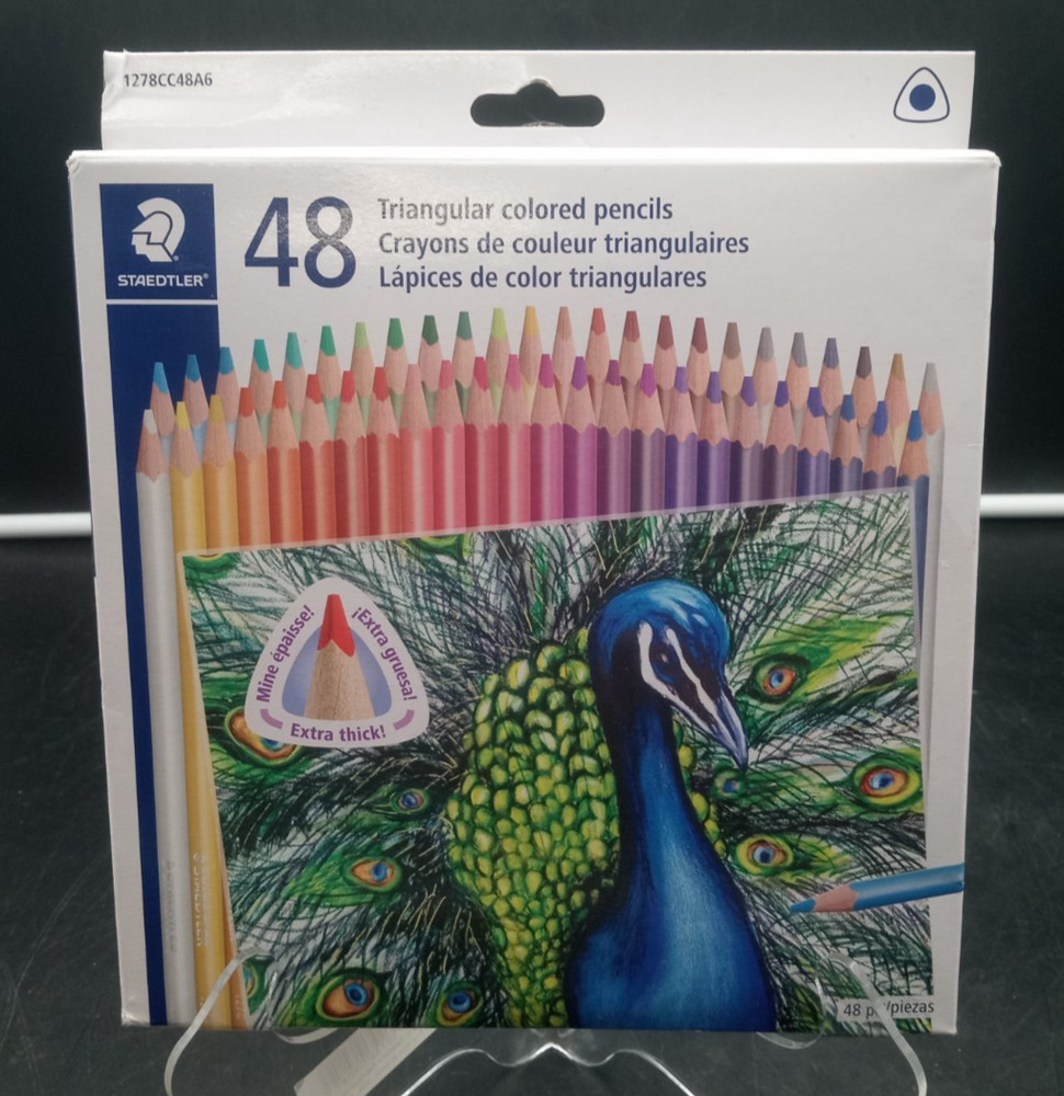 Staedtler Colored Pencils, 48 Colors, Triangular Barrel BRAND NEW !!