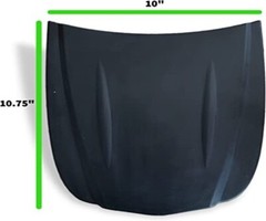 LiME LiNE Speed Shape Custom Paint Display Hood, ABS Plastic Black