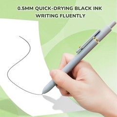 Elegant 6 Pcs Gel Pens – Retractable Fine Point Writing Instruments for Adults