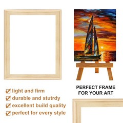 2 Pack DIY Canvas Stretcher Bars 16×20 Inch Canvas Frame, Sturdy Stretcher Fr…