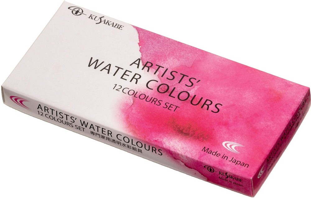 Kusakabe Transparent Watercolor Paint, Set of 12, 0.16 fl oz (5 ml) (No.2)