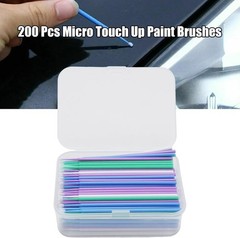 Ergonomic 200 Pcs Micro Paint Brushes – Ideal for Automotive & DIY Repairs