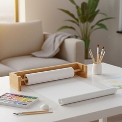 Wall Mount Krafts Paper Roll Holder Paper Dispenser Workspaces Versatile