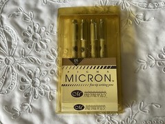 Pigma Micron Fine Tip Writing Pens Set of 4 Colors # 212-550 New Open Pk