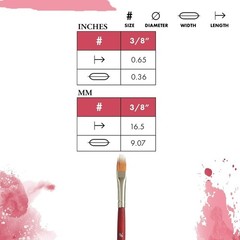 Paint Brush for Acrylic Oil and Watercolor Filbert Grainer 3/8 Inch