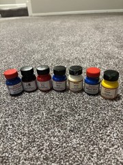 Lot Of 7 Angelus Leather Paint Bottles Used