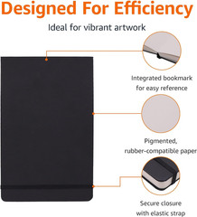 Art Sketch Book for Drawing and Painting, Thick Paper, 5.25″ x 8.25″, 72 Shee…