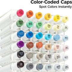 Ohuhu Markers 36-color Supreme Brush& Chisel Dual Tips Alcohol-based- Refillable