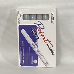 Overseas Silver Permanent Markers Metallic Silver PMA-520 Oil Based 2 Packs of 6