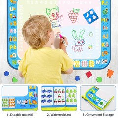 BlissfulBlend Water Doodle Mat Kids Mess Free Coloring Doodle Mat Educational To