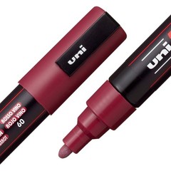 uni POSCA PC-5M Water-Based Paint Markers, 1 Count (Pack of 1), Red Wine