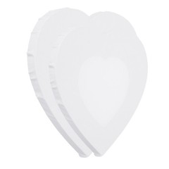 Paint Canvases, 2 Pack 8×8/12×12 Inch Heart-Shaped Art Board Panels White