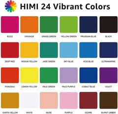 HIMI Gouache Paint Set 24 Colors 30ml w/ Brushes Palette NEW/SEALED