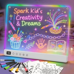 Led Drawing Board with 13 Light Effects, 16″ Rechargeable Glow Doodle LED Note B