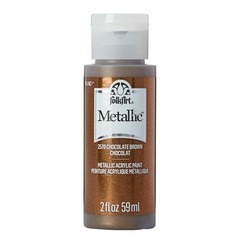 FolkArt 2570 Metallic Paint, 2 fl oz, 2 Fl Oz (Pack of 1), Chocolate Brown