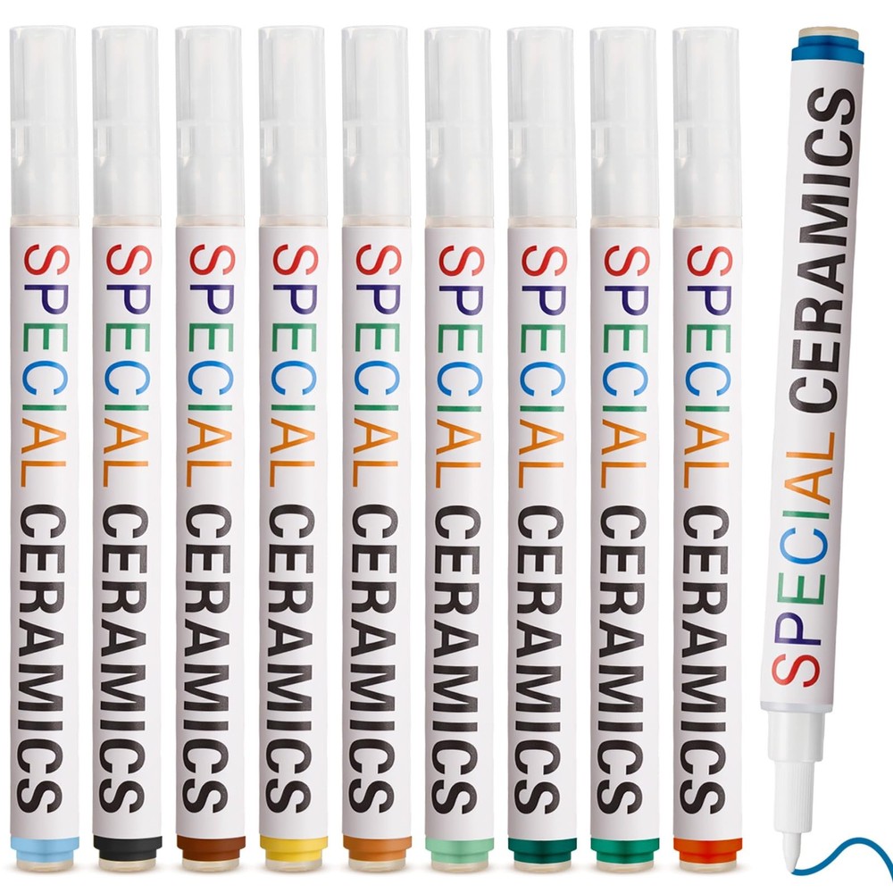 Marspark 10 Pcs Underglaze Colored Pen for 1 Count (Pack of 10), Multicolor
