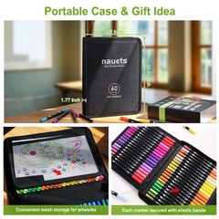 60 Colors Dual Tip Paint Markers Pens – Brush & Fine