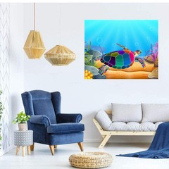 Tookeen Paint by Numbers Kit 19.5 cm x x 1.3 cm, Turtle Frameless-1