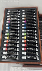 New Art 101 Art Drawing Set 145 Pieces Wood Case Box Paint Crayon Color Pencil