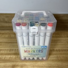 Dual Tip Markers 36 Vibrant Colors Flomo Creative Marker Set Alcohol Based