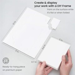 Arteza DIY Foldable Canvas Frame | Mixed Media | 5 x 6.6 – 20 Sheets