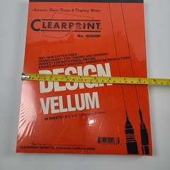 Clearprint DESIGN VELLUM #1000HP – 8.5″ x 11″ – 100% Cotton – White – 150 Sheets
