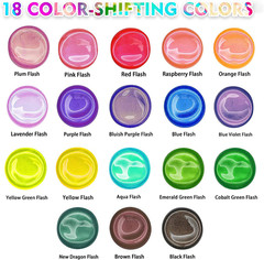 Iridescent Acrylic Paint Set Of 18 Chameleon Colors 2 Oz/60 mL Bottles