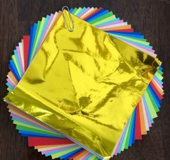 New One Package of 55 Sheets Origami Solid Color Paper – Instructions Included