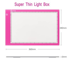 Light Box Drawing Pad, Tracing Board with Type-C Charge Cable and Brightness …