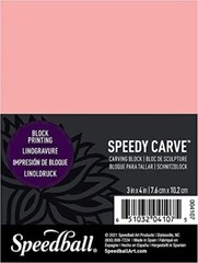 Speedy-Carve Block Printing Carving Block Rectangle Pink 3 x 4 Inches 6-Pack …