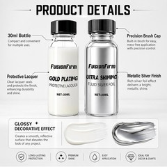 Alcohol Based Airbrush Paint Silver High Gloss Finish 1 Fl Liquid Leaf Paint