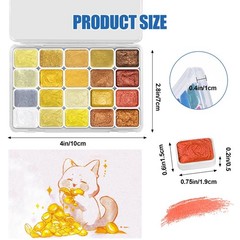 Mini Glitter Watercolor Paint Set, 20 Colors Shimmer Metallic Watercolour Pai…