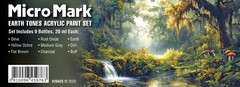 Micro-Mark Earthtones Acrylic Paint Set, Versatile Paint Set for Models, Miniatu