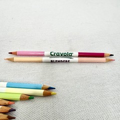 Crayola Blenders & Basics 24 Colored Pencils & Sketch Pad Set Binney 2001 New